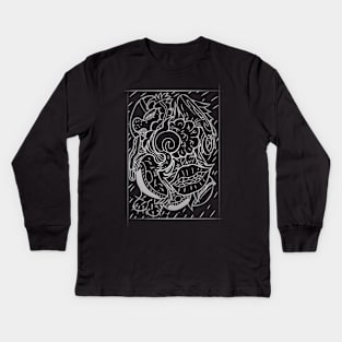 Really Messed Up Face Kids Long Sleeve T-Shirt